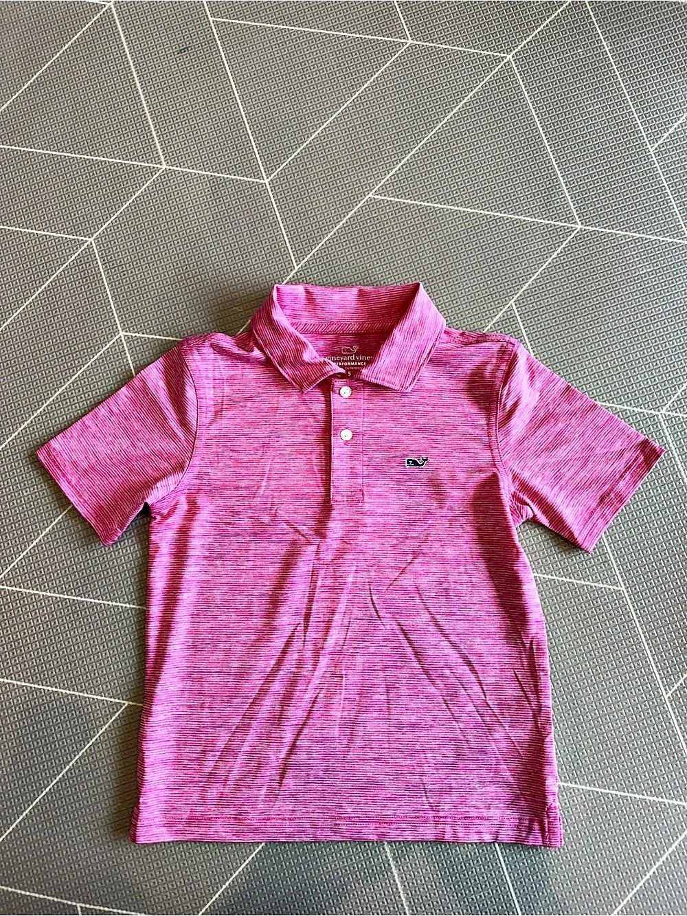 Vineyard Vines Boys' Solid Sankaty Polo Pink Size 5